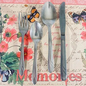 Oneida Vintage Stainless Steel Flatware Set of Replacement Pieces Mixed Set